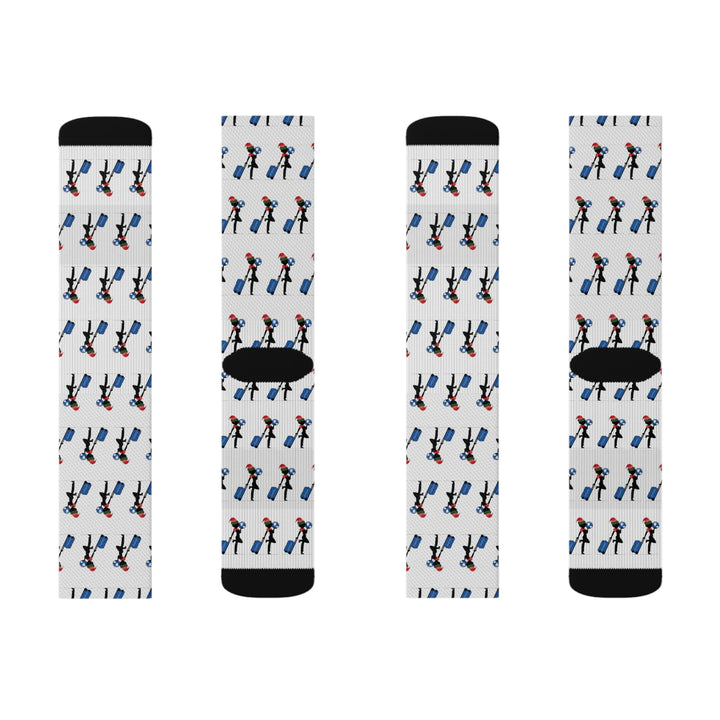 Just Travel Sis Christmas Sublimation Socks