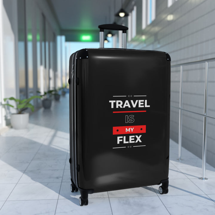 Travel is My Flex Carryon Suitcase